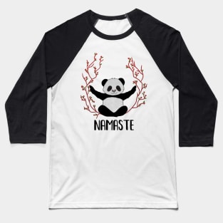 Panda Bear Yoga Pose, Namaste Baseball T-Shirt